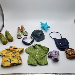 Vintage Bratz Boyz Doll Accessories Shoes Hat Clothes Lot 10 Piece Bundle